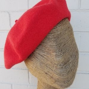 Red Wool Beret One Size 14th & Union